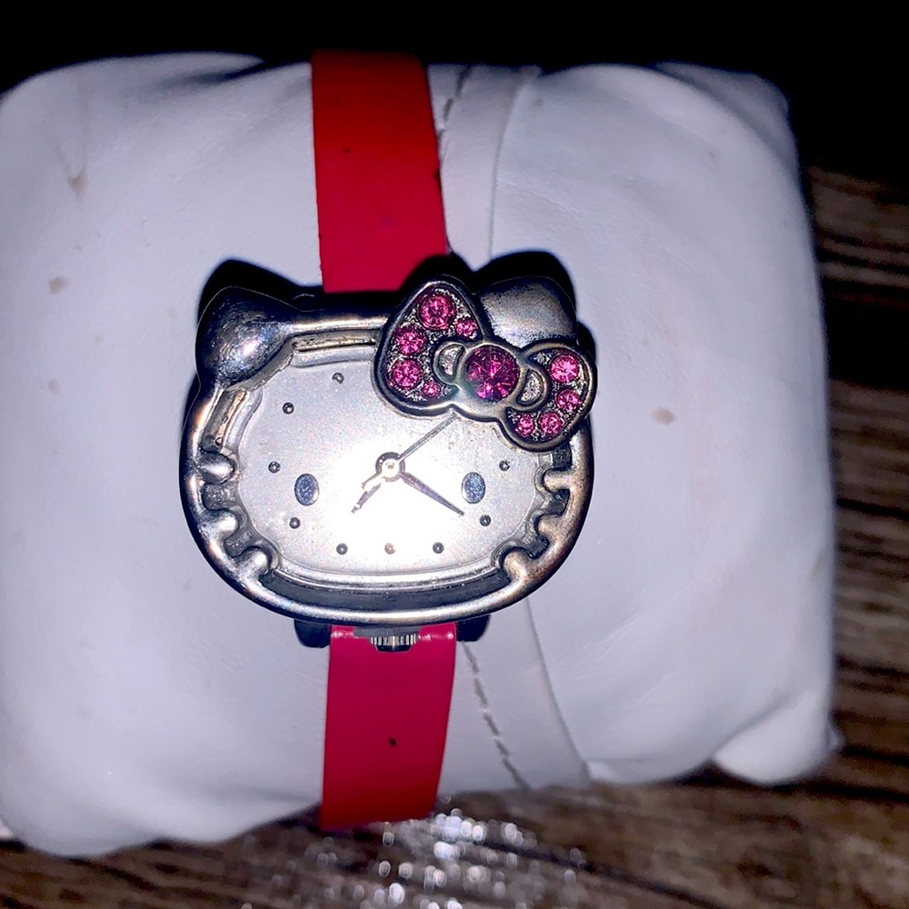 Stainless steel hello kitty watch
